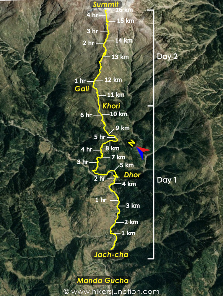 Musa ka Musala Trek Map